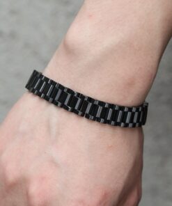 Siyah Çelik Kordon Bileklik
