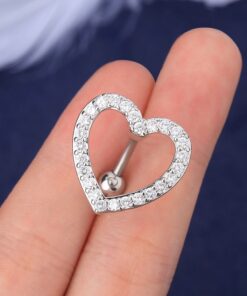 Silver Kalp Göbek Piercing