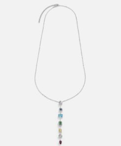 Silver Radyum Kaplama Renkli Y kolye