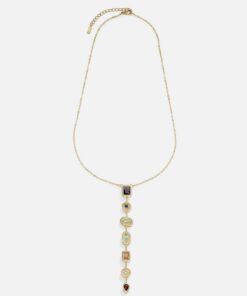 Gold Radyum Kaplama Renkli Y Kolye