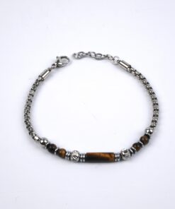 Kahverengi Taşlı Bileklik