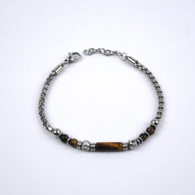 Kahverengi Taşlı Bileklik